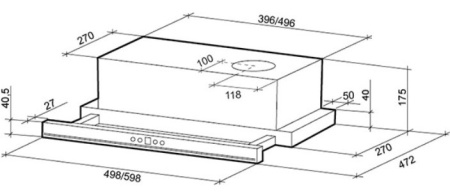 Встраиваемая вытяжка SHINDO Maya sensor 50 1M W/WG