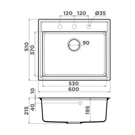 Кухонная мойка OMOIKIRI Daisen 60-ES (4997495)