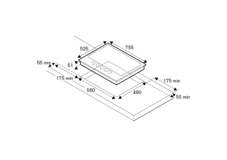 Варочная поверхность BERTAZZONI P755CMODGNE