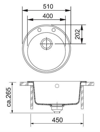 Мойка FRANKE 114.0175.359  rog 610-41 включая стоп-вентиль, бежевый