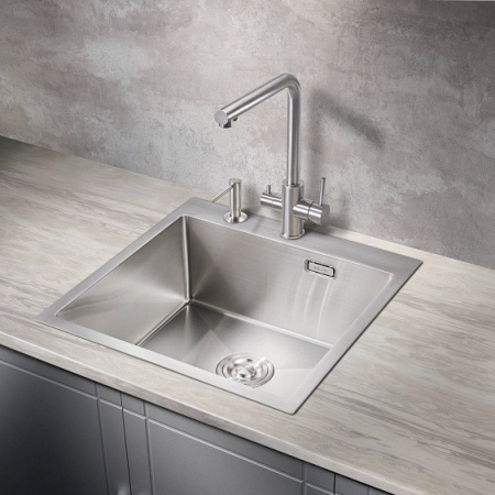 Кухонная мойка MILACIO Denia 51 Steel MC.77480 нержавеющая сталь