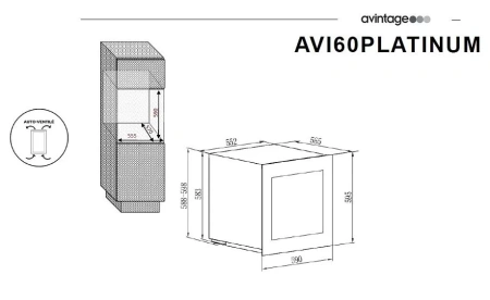 Винный шкаф AVINTAGE AVI60PLATINUM