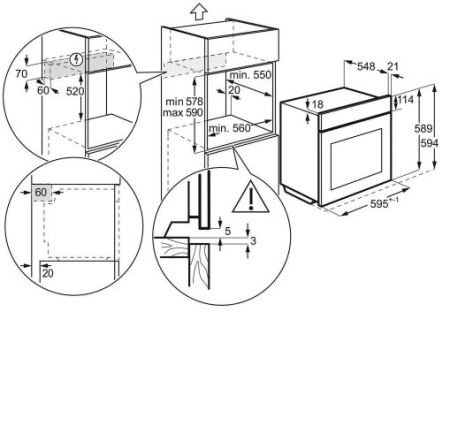 Духовой шкаф ELECTROLUX EOF3H71X