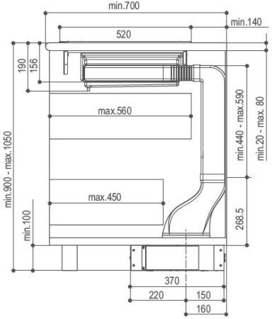 Вытяжка FABER 110.0456.212 FABER HOO-B BK/A A52