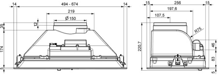 Вытяжка ELIKOR Flat 70Н-450-ПЗД