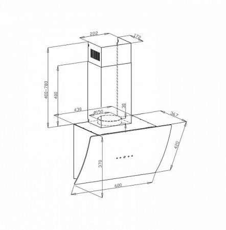 Вытяжка LEX Plaza 600 Black