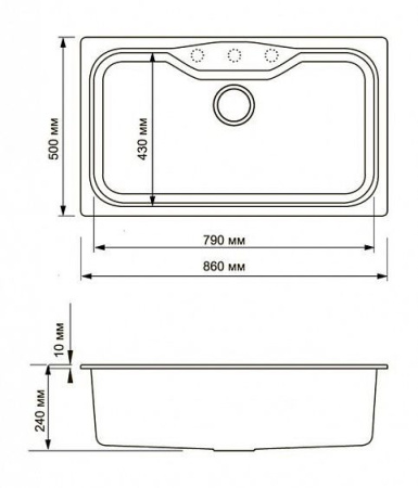 Мойка OMOIKIRI  maru 86-sa tetogranit/песочный 4993140