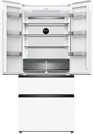 Холодильник WEISSGAUFF WFD 450 Built-in Inverter NoFrost White Glass