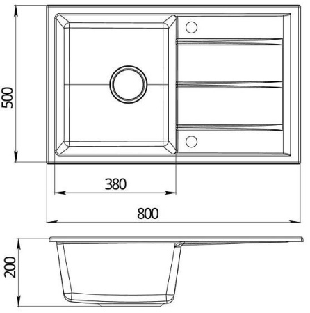 Кухонная мойка EMAR EMQ-1800.Q антрацит