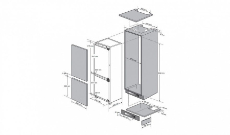 Встраиваемый холодильник LG GR-N266LLR