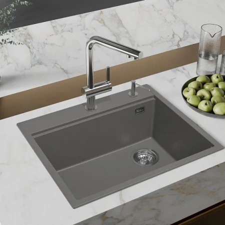Кухонная мойка RIVELATO TESORO 605-R grigio metallizz
