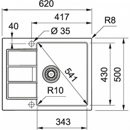 Кухонная мойка FRANKE S2D 611-62/500 цвет сахара