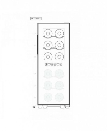 Винный шкаф DUNAVOX  thermo dx-12.33dsc