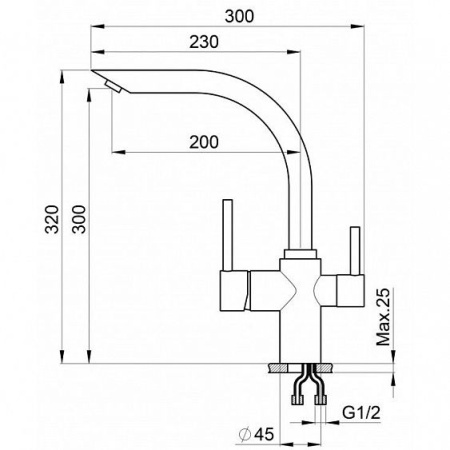 Смеситель GRANULA GR-2304 пирит