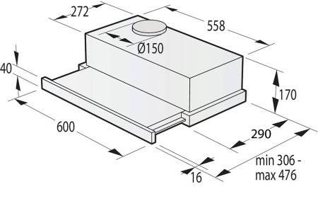 Вытяжка GORENJE TH60E3X