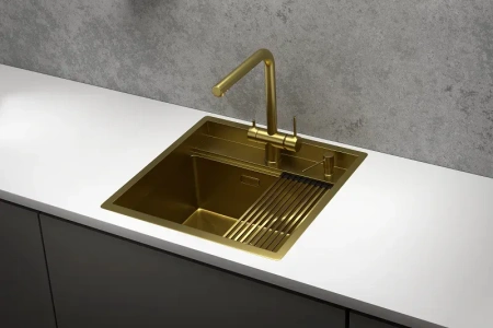 Кухонная мойка GRANULA KS-5051 золото/сатин