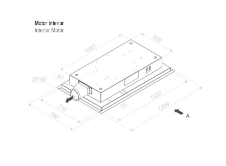 Вытяжка PANDO E-250/130 BLANCO V.1130 ECO SEC PLUS