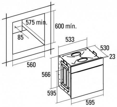 Духовой шкаф CATA ME 7107 BK