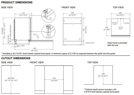 Посудомоечная машина BERTAZZONI DW60S3IAPSC