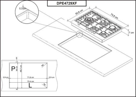 Варочная поверхность DE DIETRICH DPE4729XF