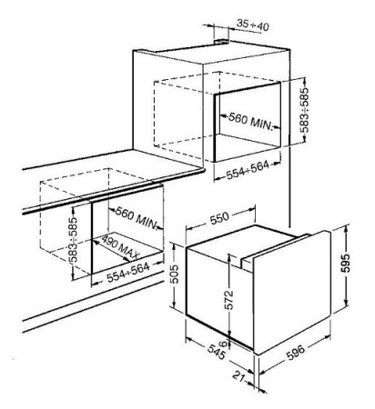 Духовой шкаф Smeg SC700BS-8 белый