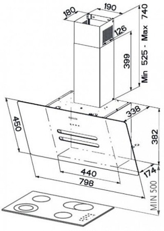 Вытяжка Faber Vanity EG6 BK A80
