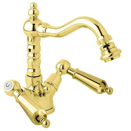 Смеситель CEZARES FIRST-BS2-03-M золото/ручки металл