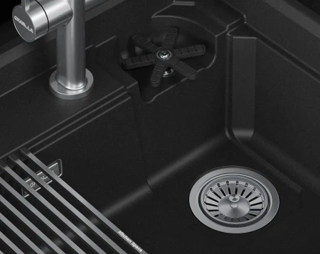 Кухонная мойка GRANULA 7308R черный