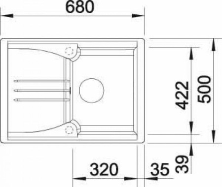 Мойка BLANCO 513796  ENOS 40 S шампань SILGRANIT мойка