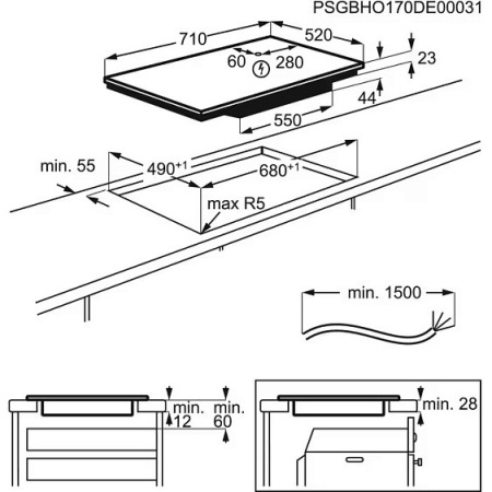 Варочная поверхность ELECTROLUX EIS7548