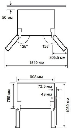 Холодильник Samsung RF905QBLAXW серебристый