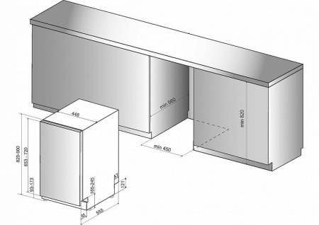 Встраиваемая посудомоечная машина Whirlpool WSIC 3M17 C