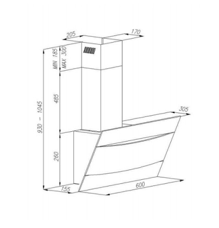 Вытяжка KONIGIN ETERNITY 60 WH