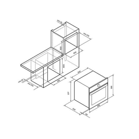 Духовой шкаф LEX EDP 607 BBL Wide Series