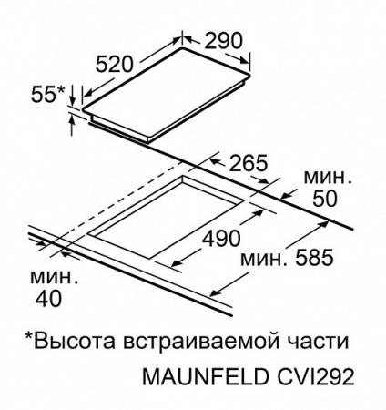 Варочная поверхность MAUNFELD CVI292STWHC