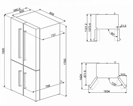 Холодильник SMEG FQ60N2PE1