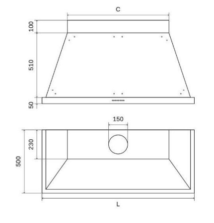 Вытяжка ILVE ANB150/BUB