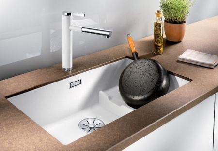 Кухонная мойка Blanco SUBLINE 700-U Level SILGRANIT серый беж с отв.арм. InFino (арт.523545)