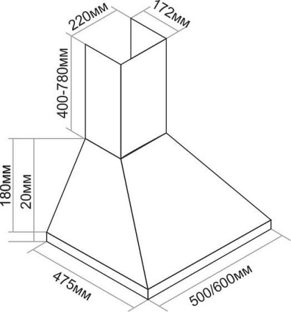 Каминная вытяжка DARINA Umbrella 603 Bg