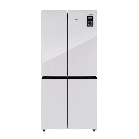 Холодильник TESLER RCD-482I WHITE GLASS — фото
