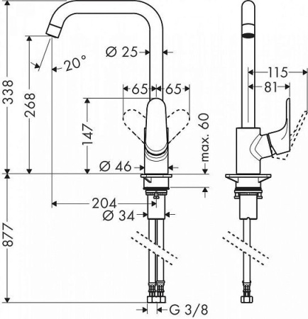 Смеситель HANSGROHE Focus E 2 31820000
