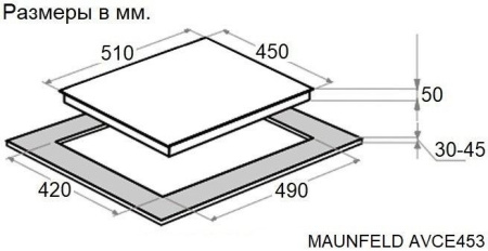 Варочная поверхность MAUNFELD AVCE453BK