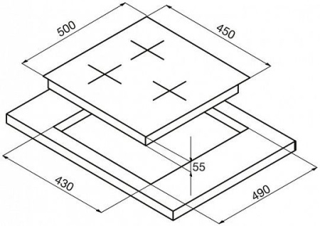 Поверхность KORTING hgg 485 ctw