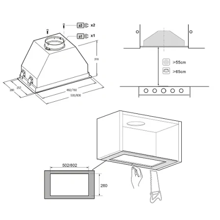 Вытяжка KORTING KHI 60945 DGN