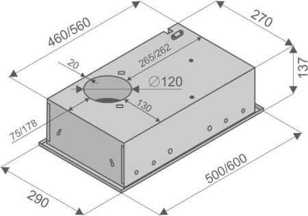 Вытяжка KONIGIN Inbox Inox 50