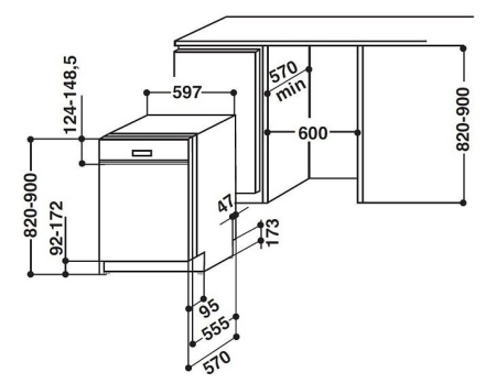 Посудомоечная машина BAUKNECHT gsik 8254 a2p