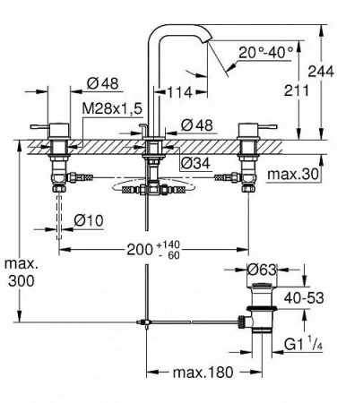 Смеситель GROHE Essence New 20299001