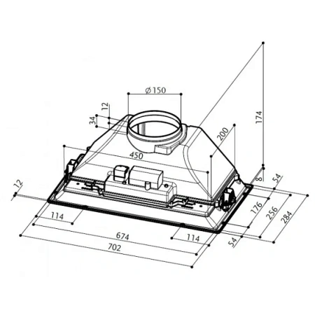 Вытяжка FABER 110.0255.524  inca smart hcs x a70