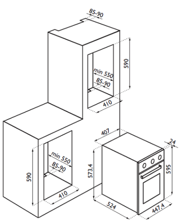 Духовой шкаф электрический узкий ARDO hsn 040 x