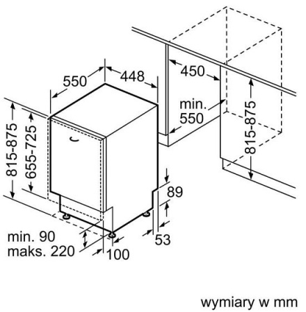 Встраиваемая посудомоечная машина BOSCH SPV45MX02E